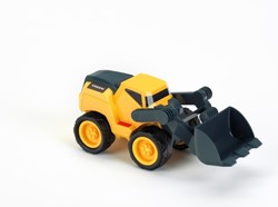 Klein Volvo speelgoed wiellader - bouwvoertuig schaal 1:24 geel grijs