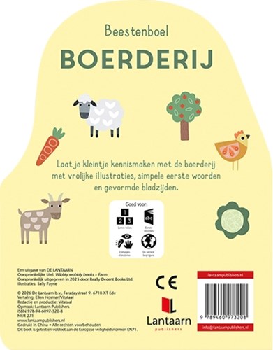 Lantaarn kartonboek boerderij dieren - educatief peuterboekje-2