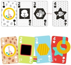 Vulli Sophie de Giraf sensorische speelkaarten baby Montessori
