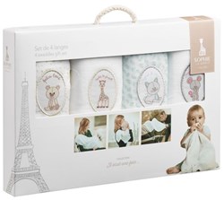 Vulli hydrofiele doeken set Sophie de giraf 70x70 cm katoen baby