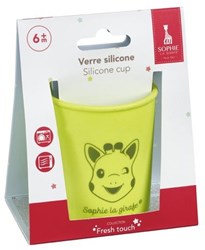 Vulli Sophie la girafe gobelet en silicone vert - adapté aux enfants et incassable