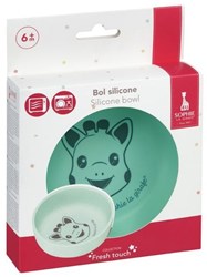 Vulli siliconen kom voor baby's - Sophie de giraf - lichtblauw - antislip