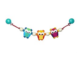 Hess chaîne de landau en bois hiboux - jouet coloré pour bébé