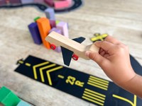 Waytoplay avion en bois Flyer jouet pour enfants-2