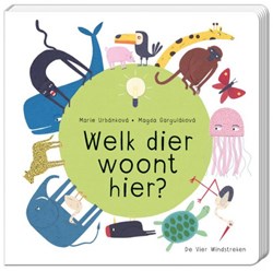 De Vier Windstreken dierenboek Welk dier woont hier? kartonboek 4+