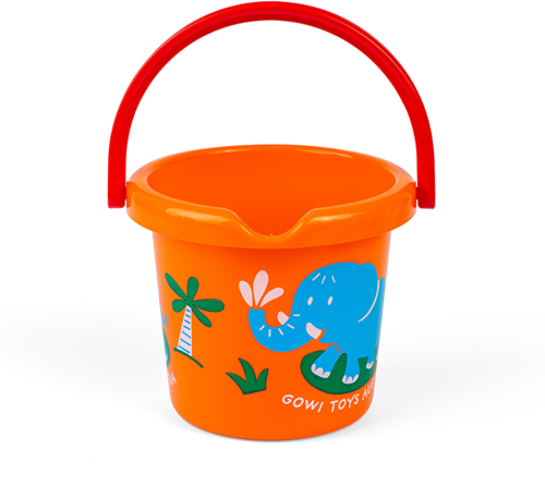 Gowi speelgoed emmer 18cm oranje - zand en water