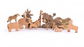 Bajo speelgoed jungle dieren set - educatief karton spel-2