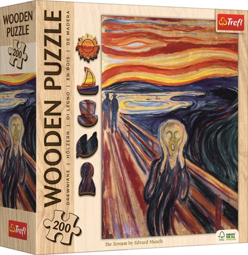 Trefl Trefl 200 Wooden The Scream - Edvard Munch_FSC Mix 70%-2