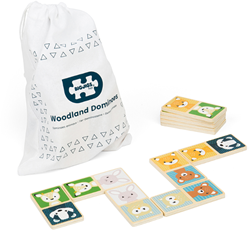 BigJigs houten dieren domino spel - FSC bosdieren educatief speelgoed