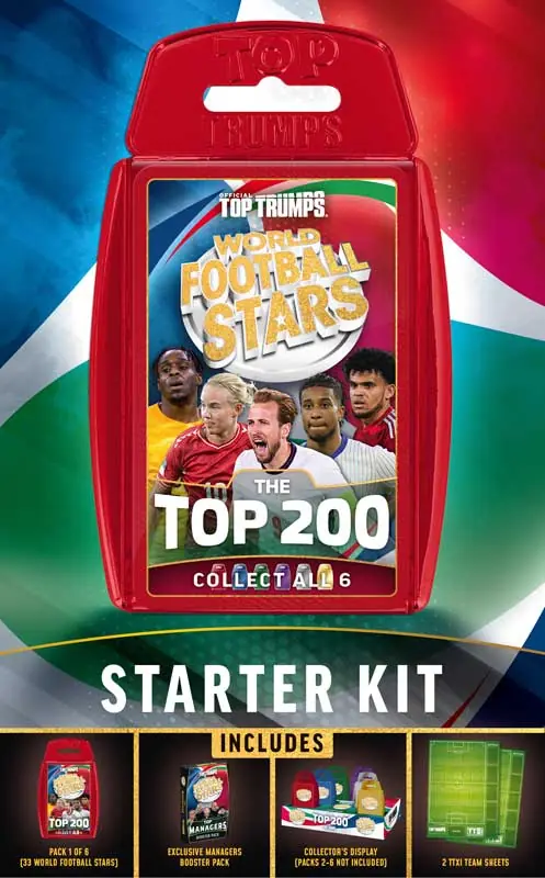 Winning Moves voetbal kaartspel Top Trumps starter kit - voetbalsterren