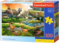 Castorland puzzle dinosaure - World of Dinosaurs 100 pièces carton-2