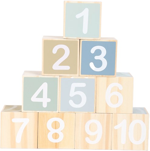 Atan blocs de chiffres en bois jouet éducatif coloré apprendre à compter