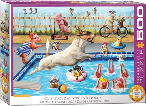 Eurographics XXL stukjes - Verrückte Poolparty von Lucia Heffer - 500 stukjes-2