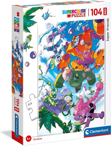 Clementoni puzzle XXL pièces Superfriends 104 pièces carton enfants-2