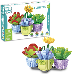 YesToys set de construction fleurs jouet décoration fleurs colorées