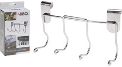 BBQ gereedschapshouder zilver 16x10cm barbecue accessoire