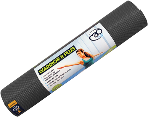 Fitness-Mad tapis de yoga Warrior II Plus 6mm graphite antidérapant confort