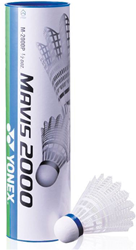 Yonex volants de badminton Mavis 2000 - Tube de 6 - blanc - nylon