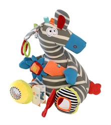 Dolce Toys speelgoed Classic activiteitenknuffel zebra Zeddy - 25 cm